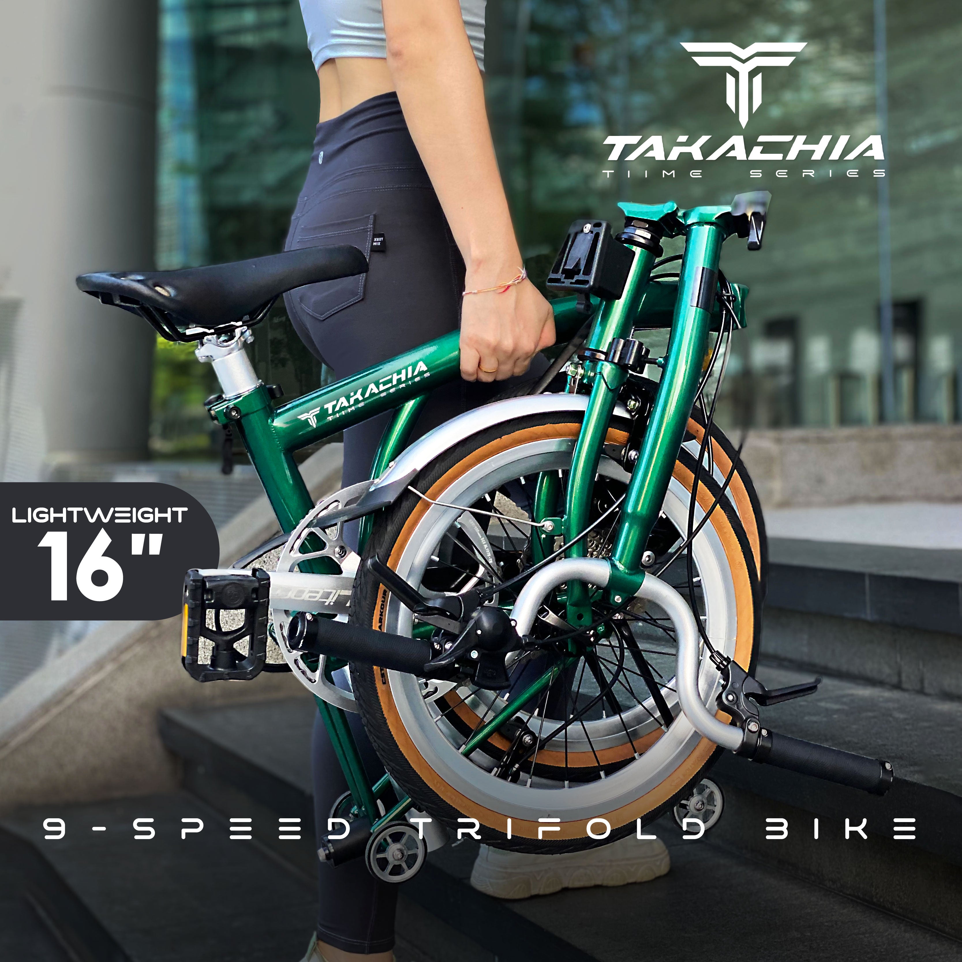 TAKACHIA® TIIME SERIES TRIFOLD BIKE - C16 – Begasso.sg