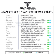 Charger l'image dans la galerie, TAKACHIA® TIIME SERIES TRIFOLD BIKE - C20
