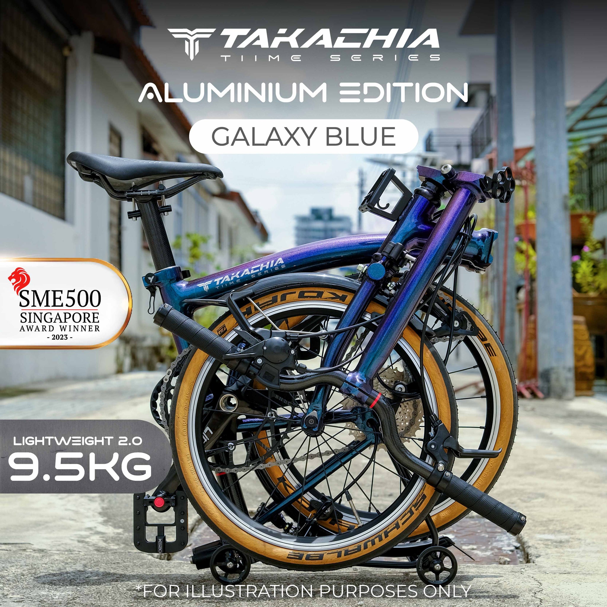 TAKA/① TAKACHIA® TIIME SERIES ALUMINUM VERSION TRIFOLD BIKE - A20