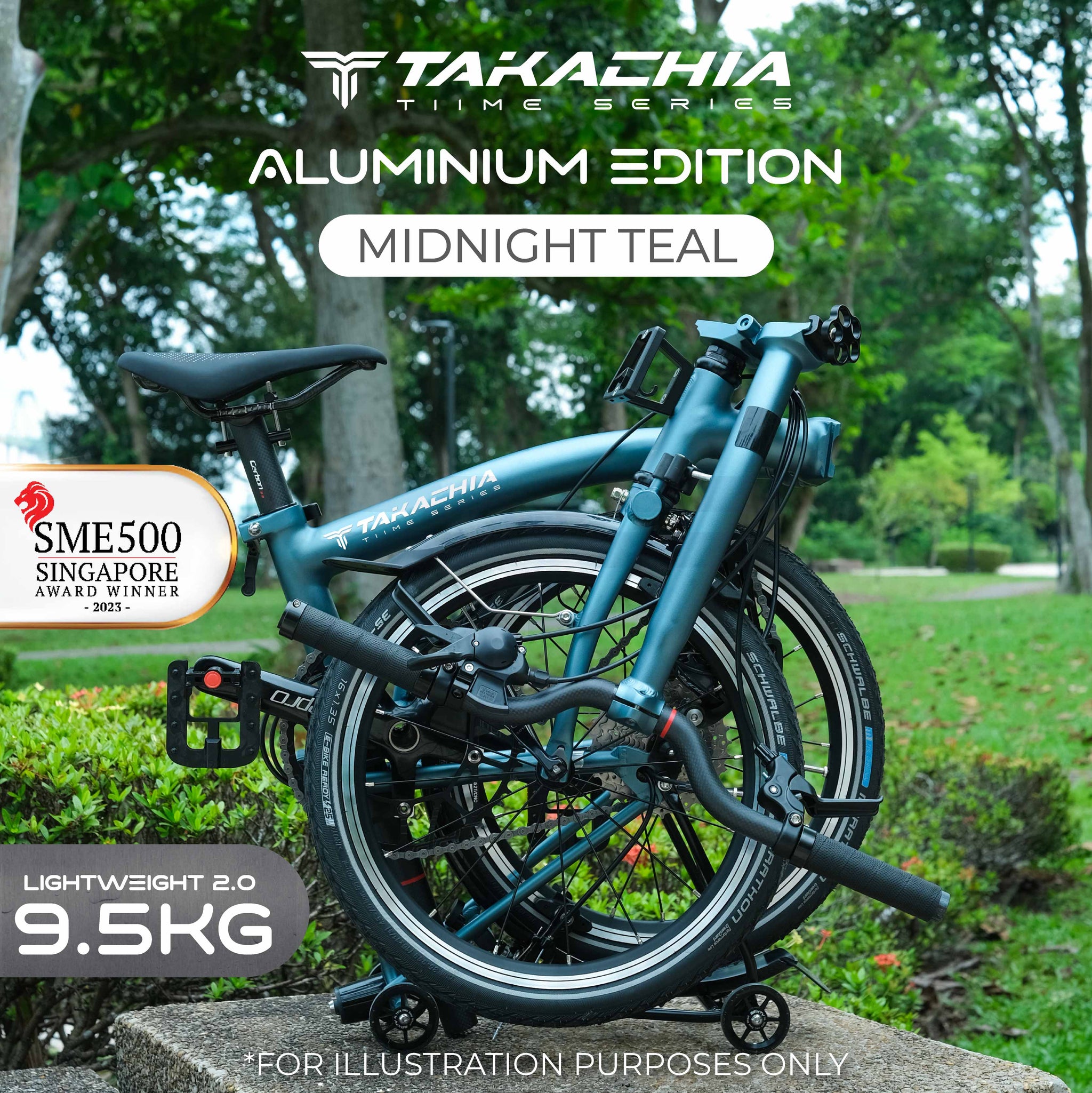 TAKACHIA® TIIME SERIES ALUMINUM VERSION TRIFOLD BIKE - A20