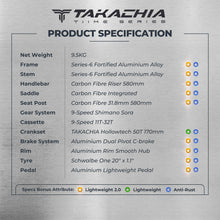 Load image into Gallery viewer, TAKACHIA® TIIME SERIES ALUMINUM VERSION TRIFOLD BIKE - A20
