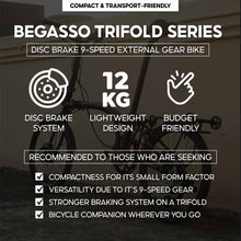 Cargar imagen en el visor de la galería, BEGASSO BGS920 20&quot; (9-SPEED DISC BRAKE TRIFOLD)
